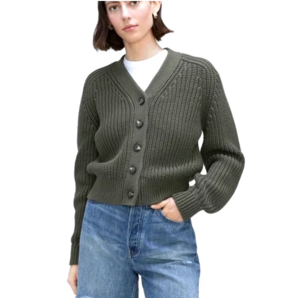 Everlane texture cotton cardigan